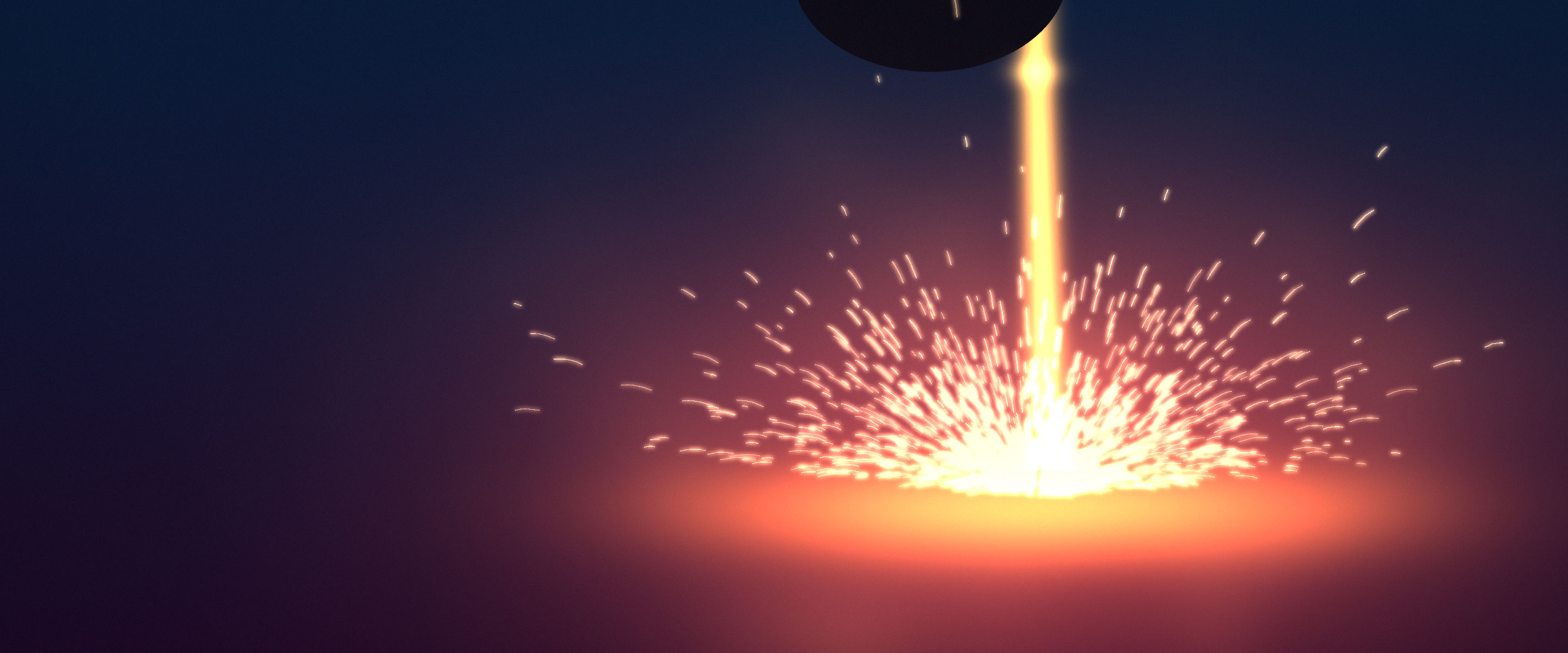 Illustration of molten steel pouring from a ladle